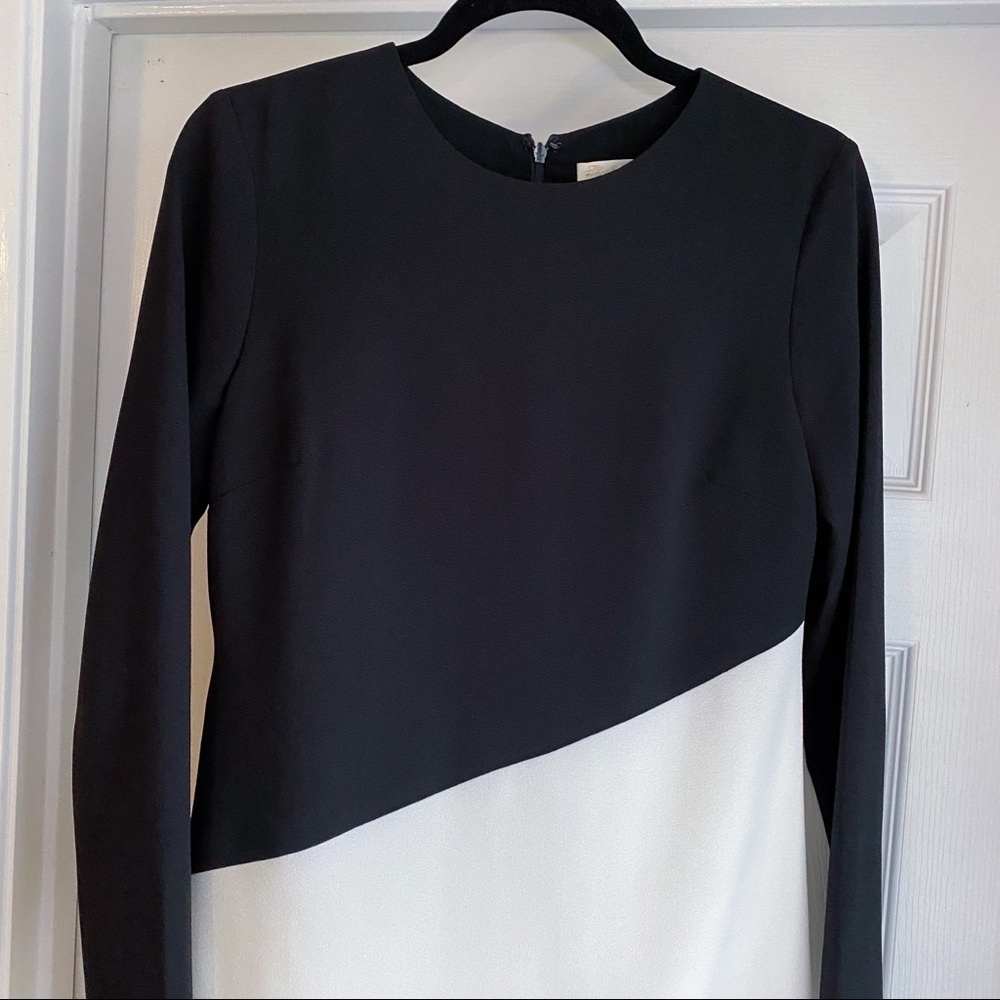 Shoshanna Lihi Color Block Dress Black & White 4 - Picture 4 of 7